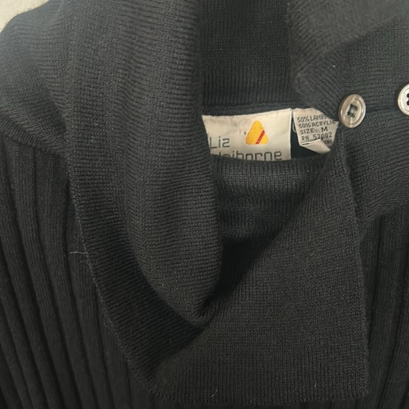 Vintage Liz Claiborne Button Collar Sweater - Picture 6 of 6